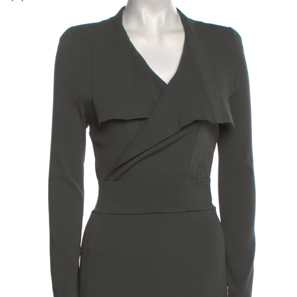 Scanlan Theodore crepe knit dress green sold out!!! Small - Picture 2 of 5